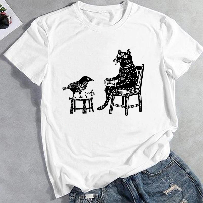 T And Tea Coffee - Coffee Tea with Friends Cat Print
