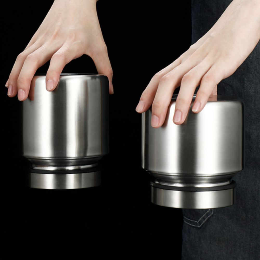 Coffee Tea Sugar - Moisture-Proof Stainless Steel Tea Canister Seal