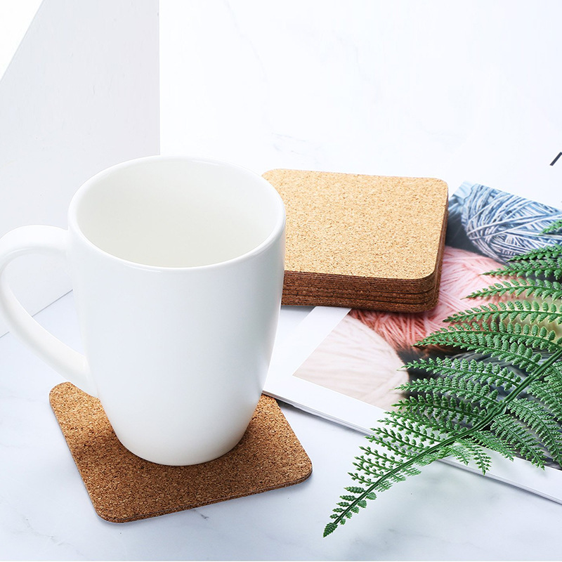 4 Pcs Cork Coaster for Drink,  - Coffee Tea Or 评论和价格