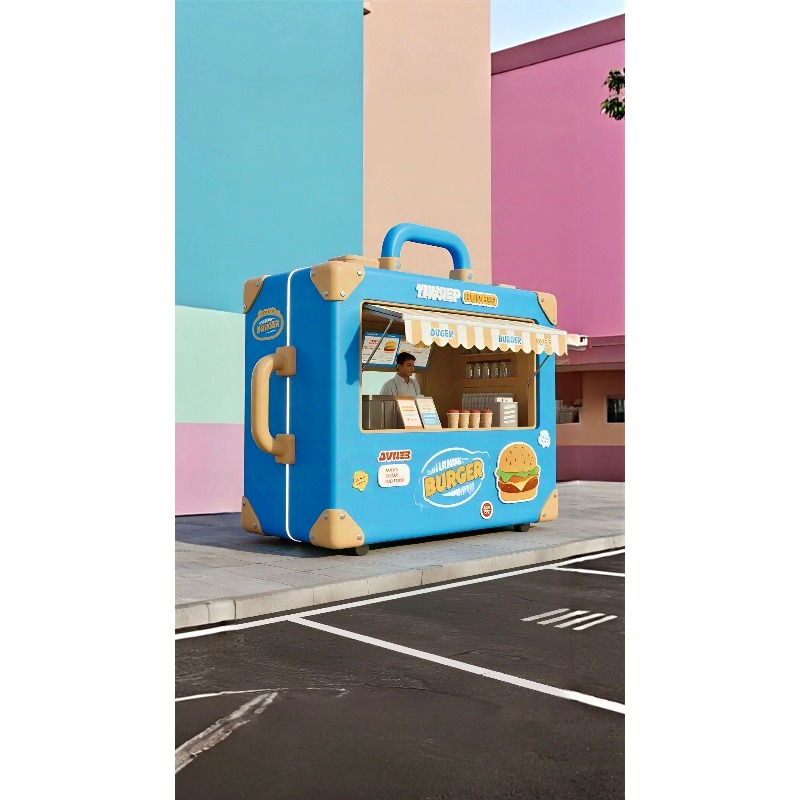 [New Design]Retro Suitcase Mob - Coffee Tea Kiosk 评论和价格
