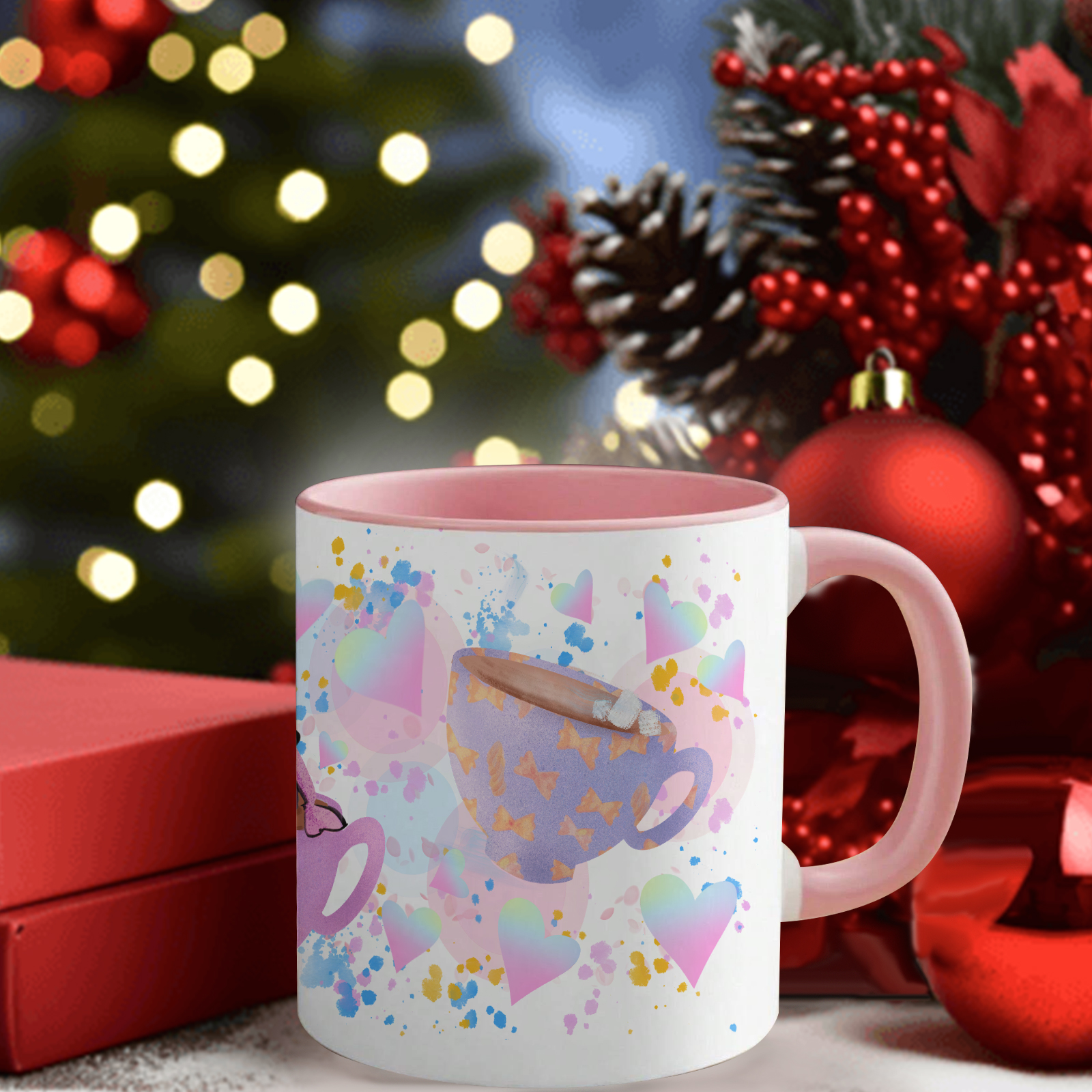 11oz Festive Ceramic Mugs with - Coffee Tea Festival 评论和价格