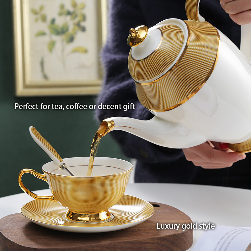 Luxury Gold Bone China Coffee  - Coffee Tea Sugar 评论和价格