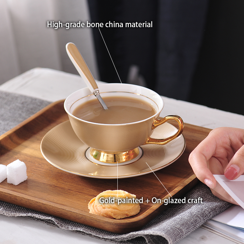 Luxury Gold Bone China Coffee  - Coffee Tea Sugar 评论和价格