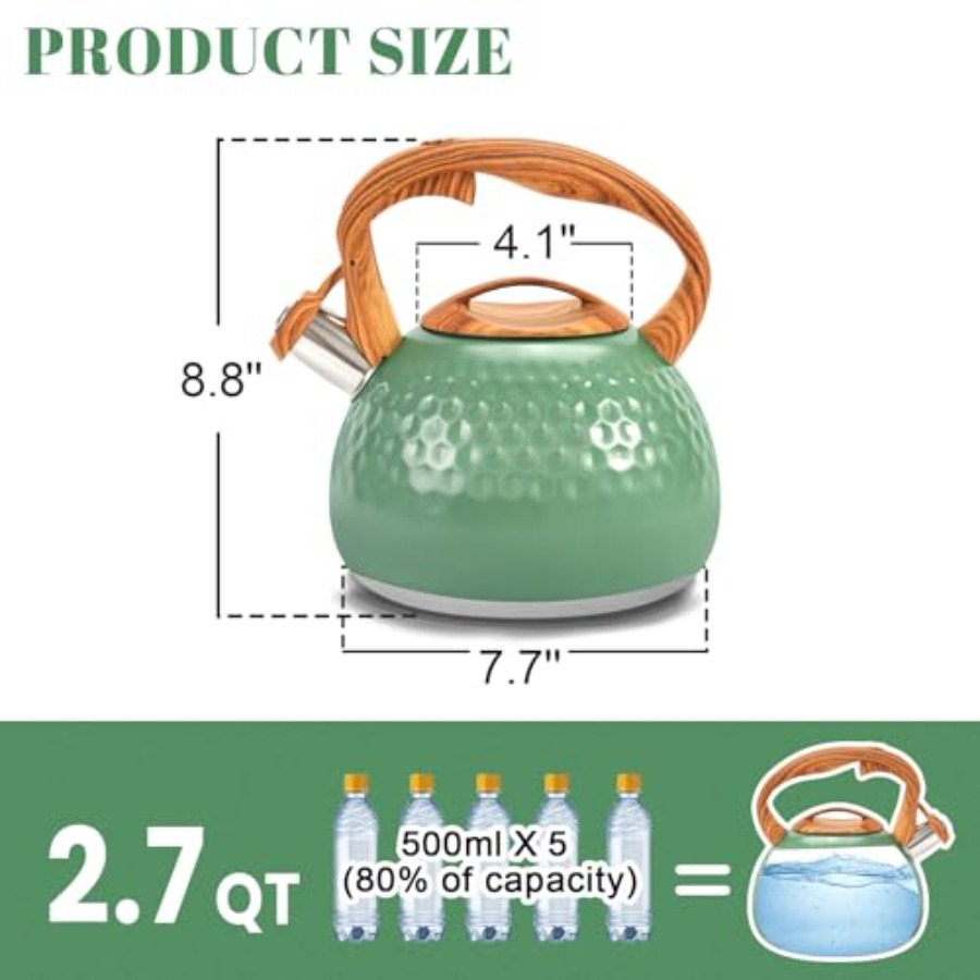 Stove Top Tea Kettle with Loud - Coffee Tea Or 评论和价格