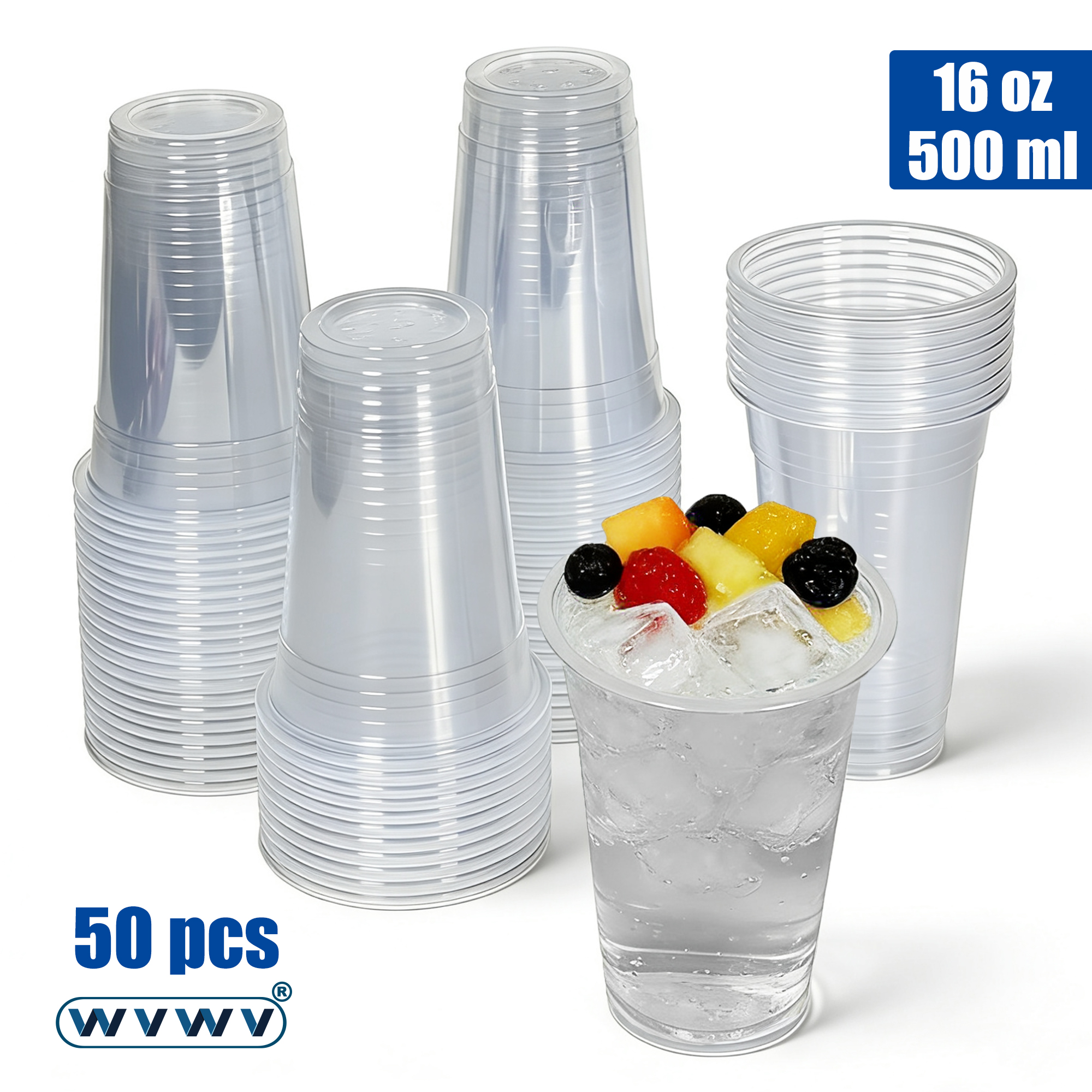 50Pcs 16Oz/500Ml Transparent M - Coffee Tea Festival 评论和价格