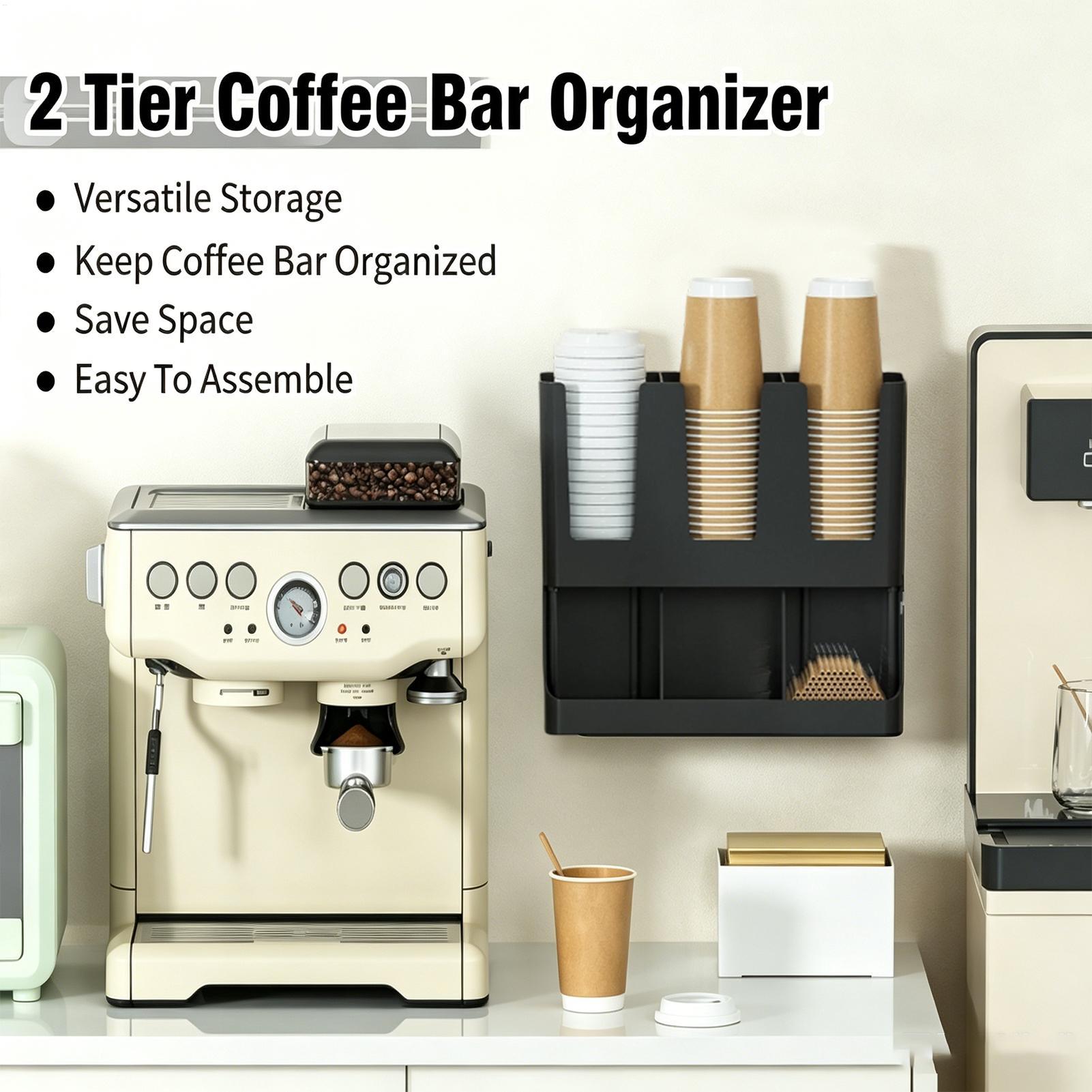 Coffee Organizer Station 6-Com - Tea Coffee Set Up 评论和价格