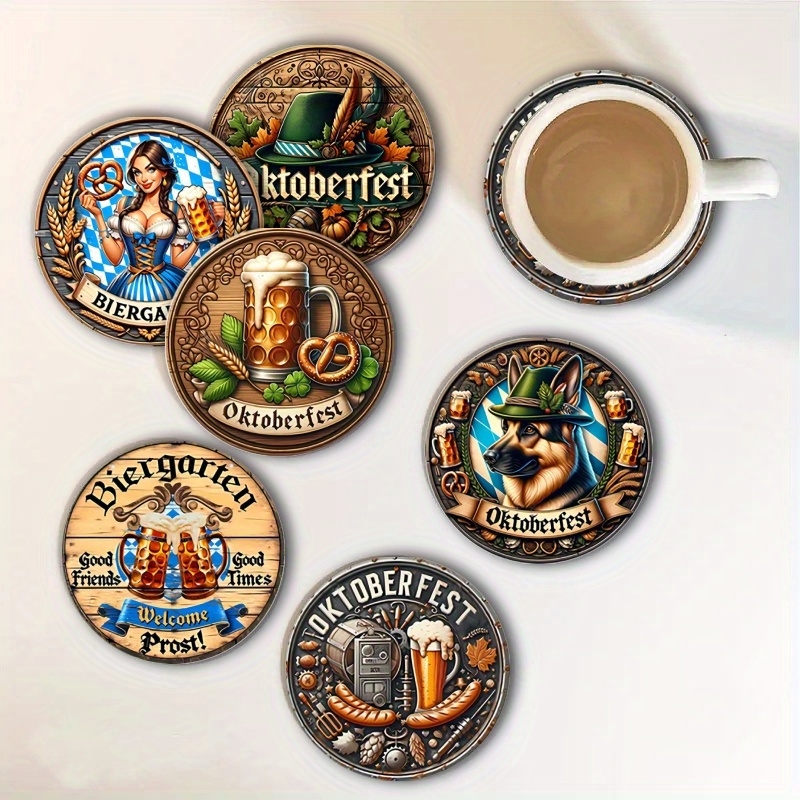 6pcs 4in Wooden Vintage Beer F - Coffee Tea Festival 评论和价格