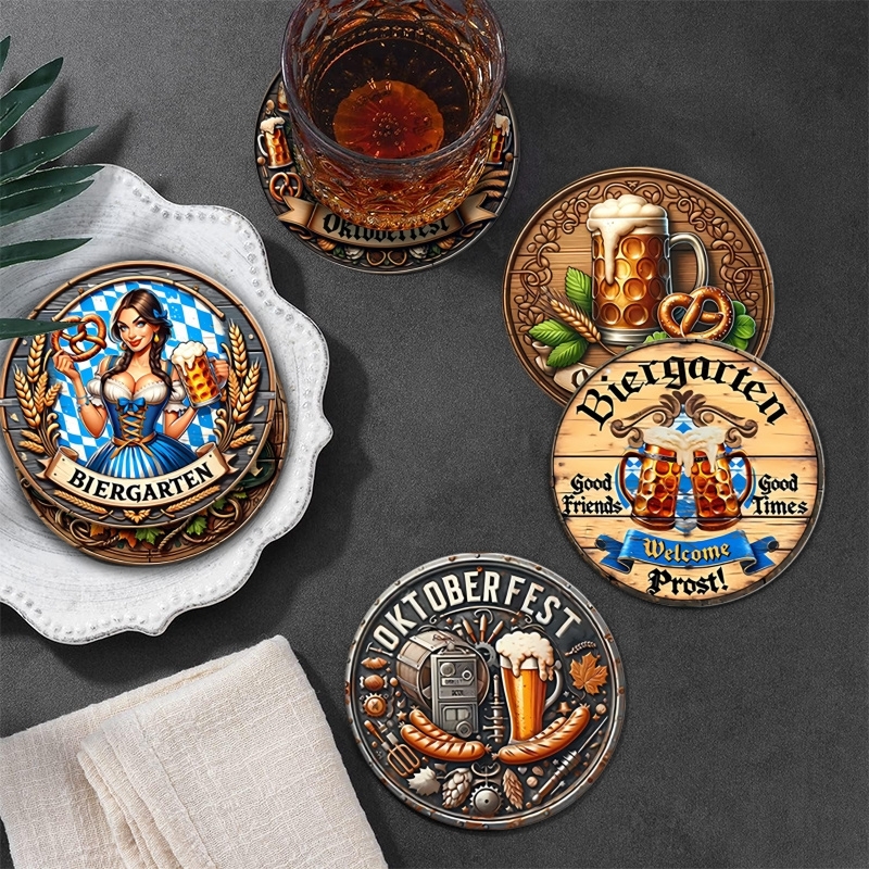 6pcs 4in Wooden Vintage Beer F - Coffee Tea Festival 评论和价格