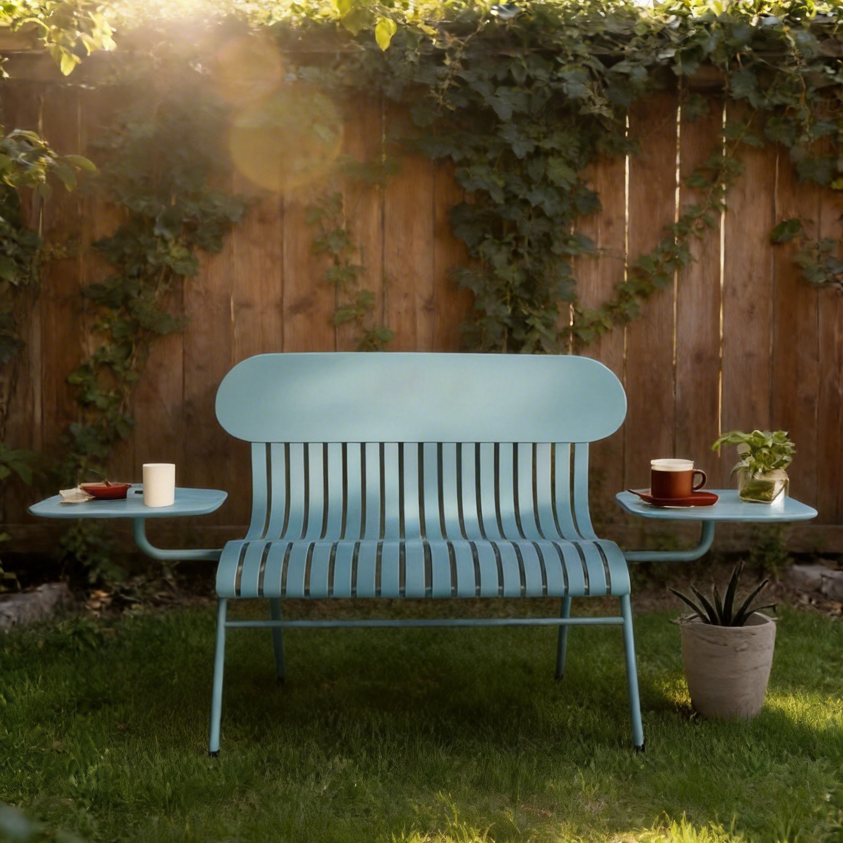 HYS Outdoor Double Chair Milk  - Coffee Tea Garden 评论和价格