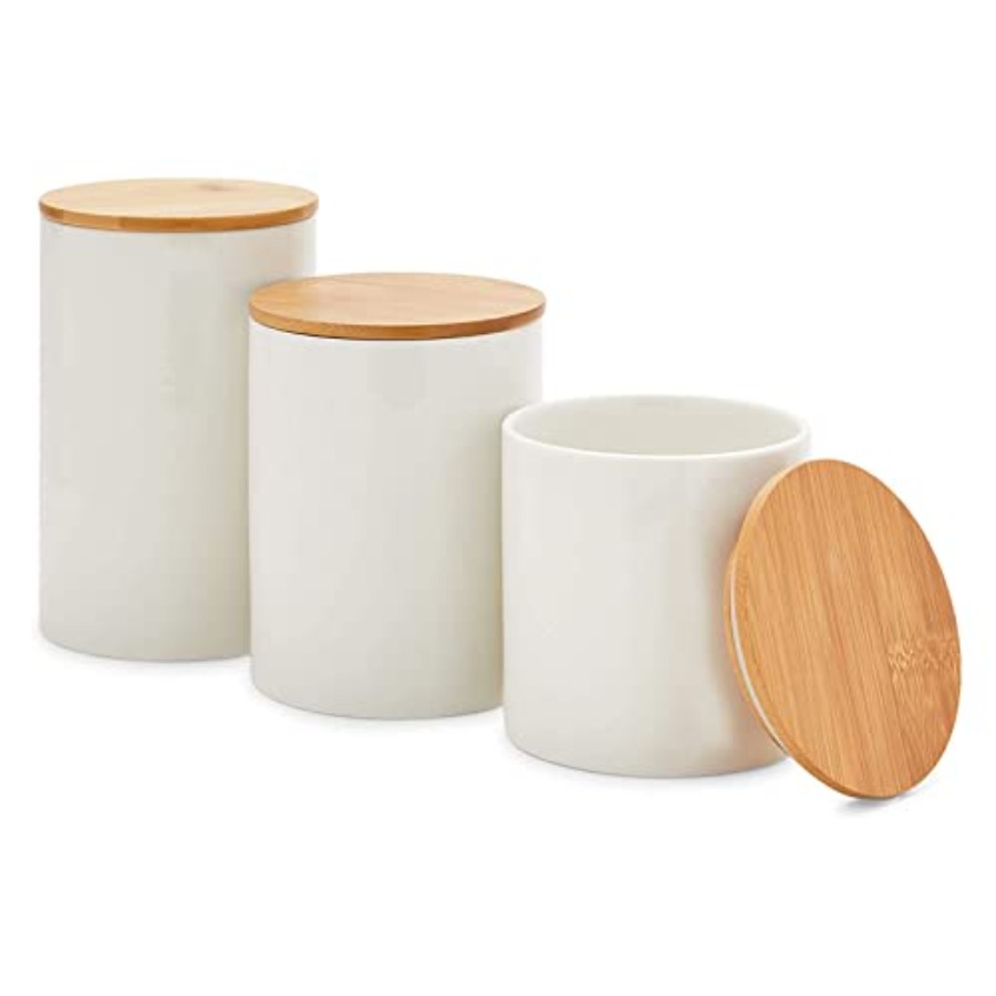Ceramic Canisters - Coffee Can - Coffee Tea Sugar 评论和价格