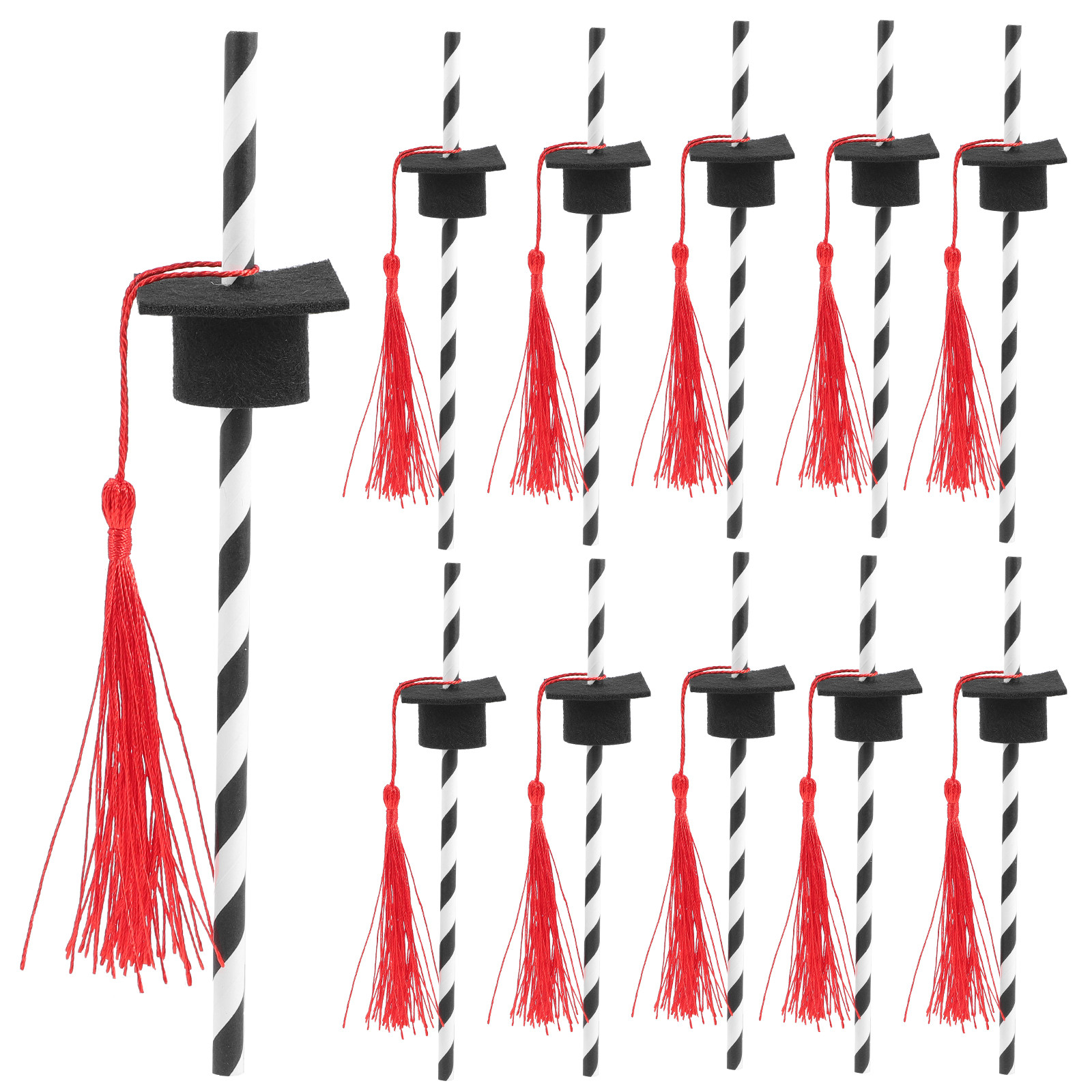 12Pcs Graduation Cap Straws fo - Coffee Tea Festival 评论和价格